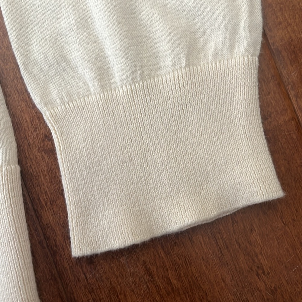 NWOT Chaps Turtleneck Cotton Ivory Sweater Lightweight Size L - Picture 8 of 11